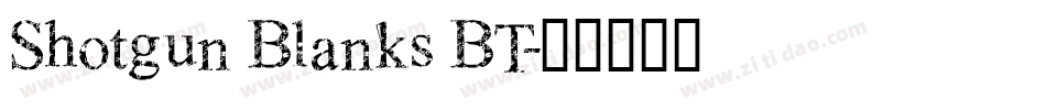 Shotgun Blanks BT字体转换